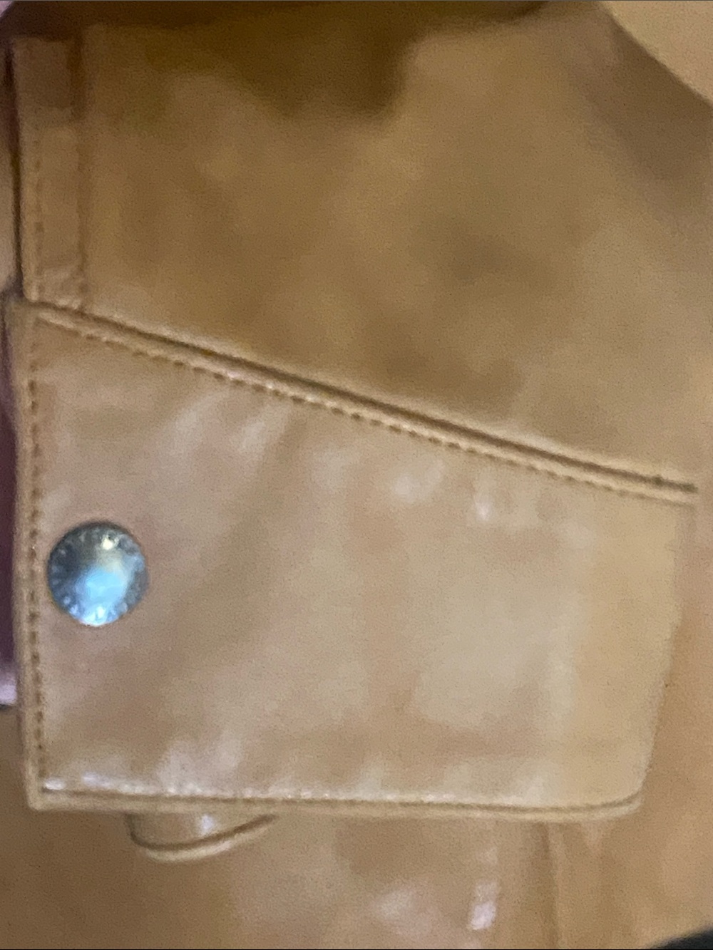 Lauren Ralph Lauren women’s Cognac Leather Button-Front Jacket large - Picture 4 of 6